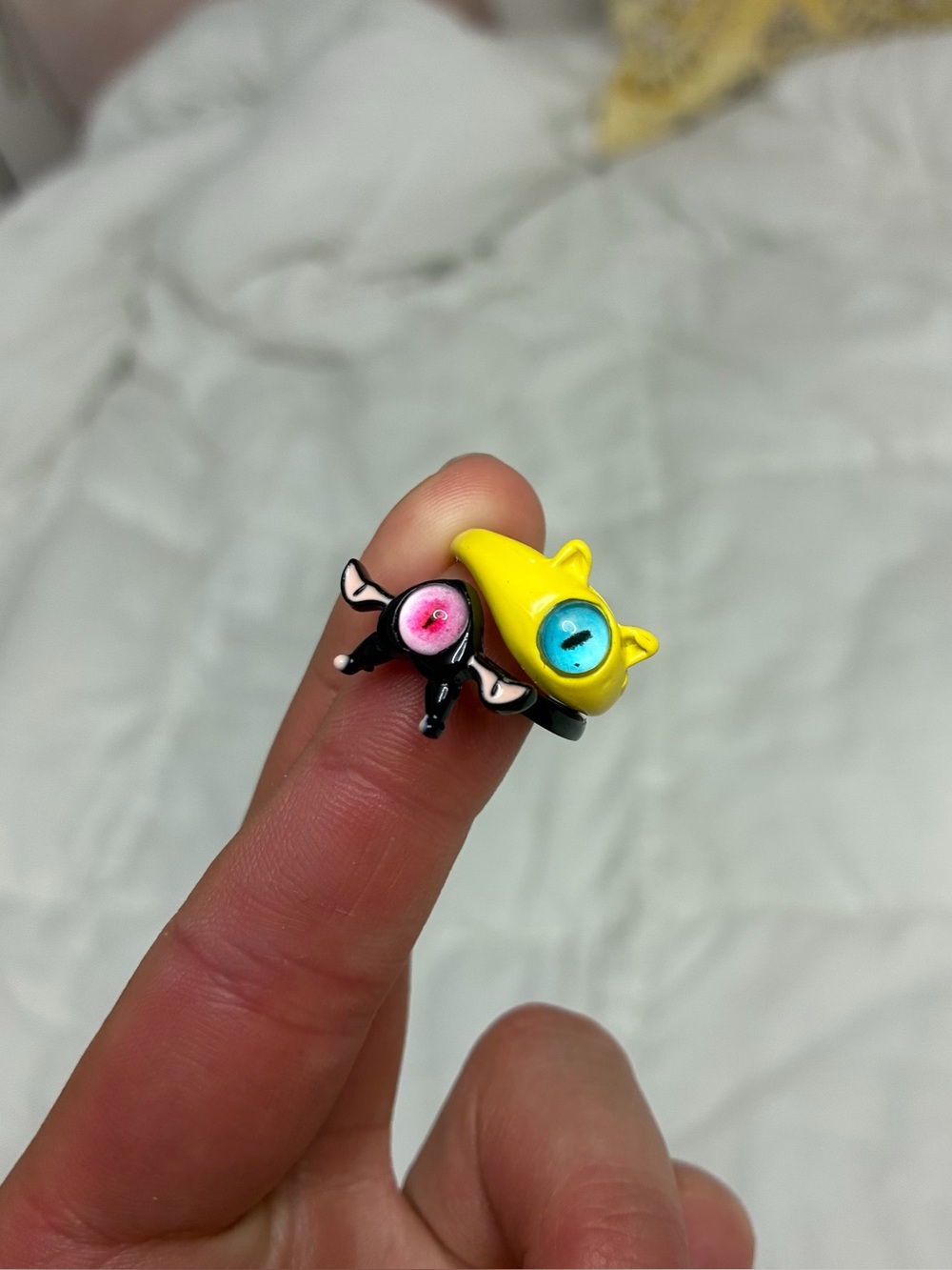 Cat eye kids adjustable rings